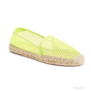 Rebecca Minkoff Ginny Espadrille Neon Flat 8.5